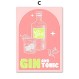 French Martini Wall Art Canvas