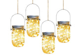 Solar Mason Jar Light Decoration Mason Jar Light Outdoor Hanging Light Mason Jar Light String - My Store