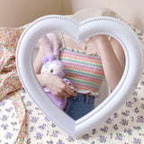 Girl's Room Wall Decoration Heart-shaped Makeup Mirror - My Store