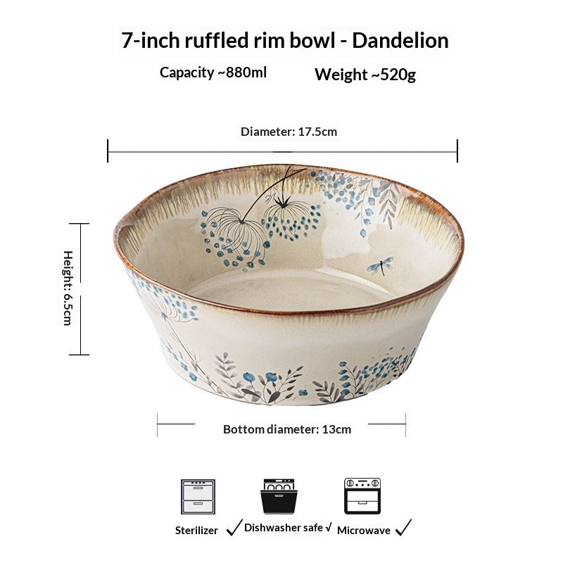 Household Tableware Ceramic Bowls And Plates - My Store