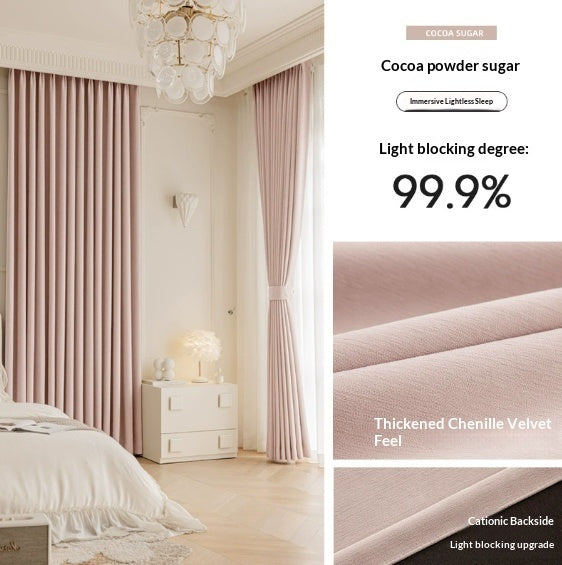Master Blinds Curtains Chenille French-Style Luxe-Looking Home Decor Light Luxury Modern Authentic Extra-Thick - My Store
