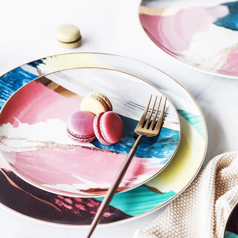 Watercolor Dessert Plates - My Store