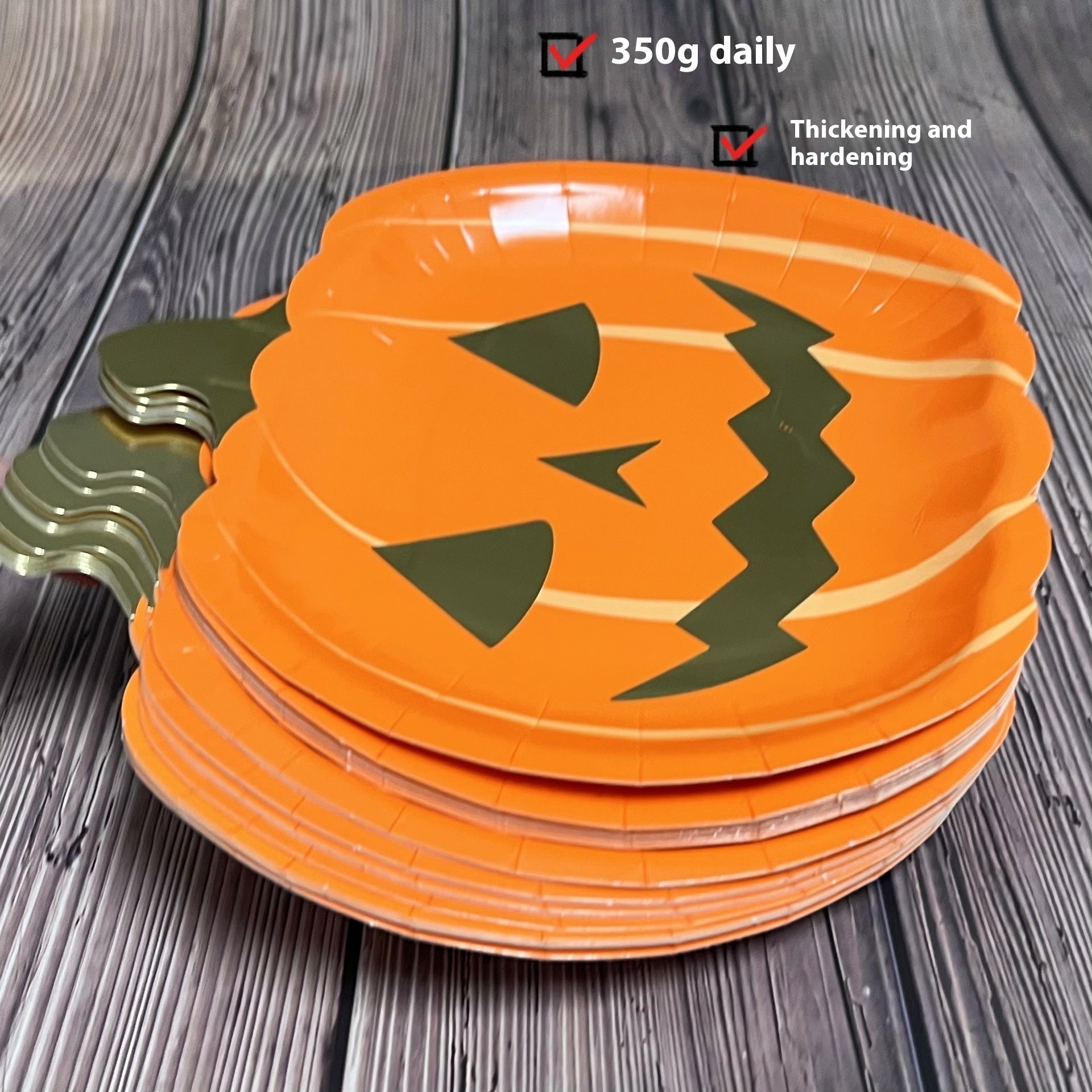 Disposable Dinner Plates DIY Pumpkin Halloween Paper Plates - My Store