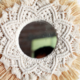 Hand-woven Raffia Mirror Wall Decoration - My Store