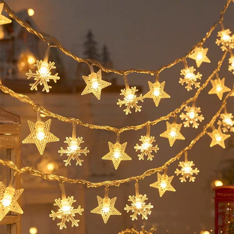 Led Elk Christmas Tree Snowflake Star Light String - My Store