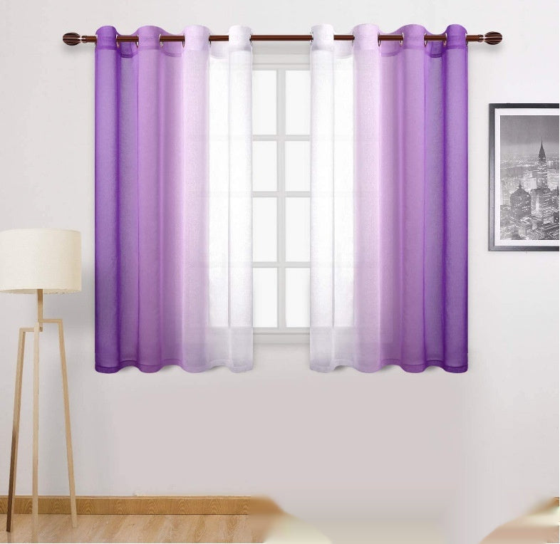 Gradient Sheer Curtain For Balconies Ready Made Blackout Curtains And Sheer Curtains - My Store