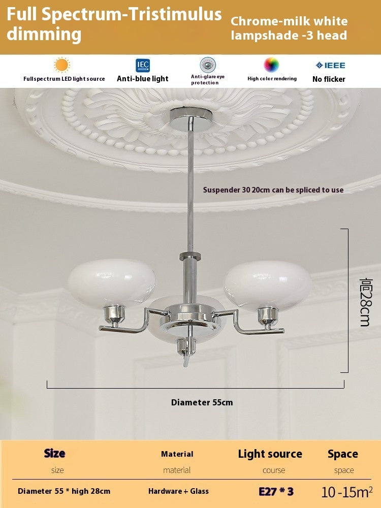 Living Room Chandelier Retro Cream Bedroom Dining Room Lamps - My Store
