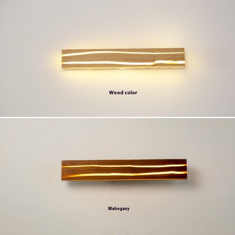 Solid Wood Crack Creative Wall Lamp Background Wall LED Strip Wall Lamp - My Store