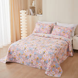 Cotton Twill Bedspread Quilted Bed Sheets Three Piece Set - My Store