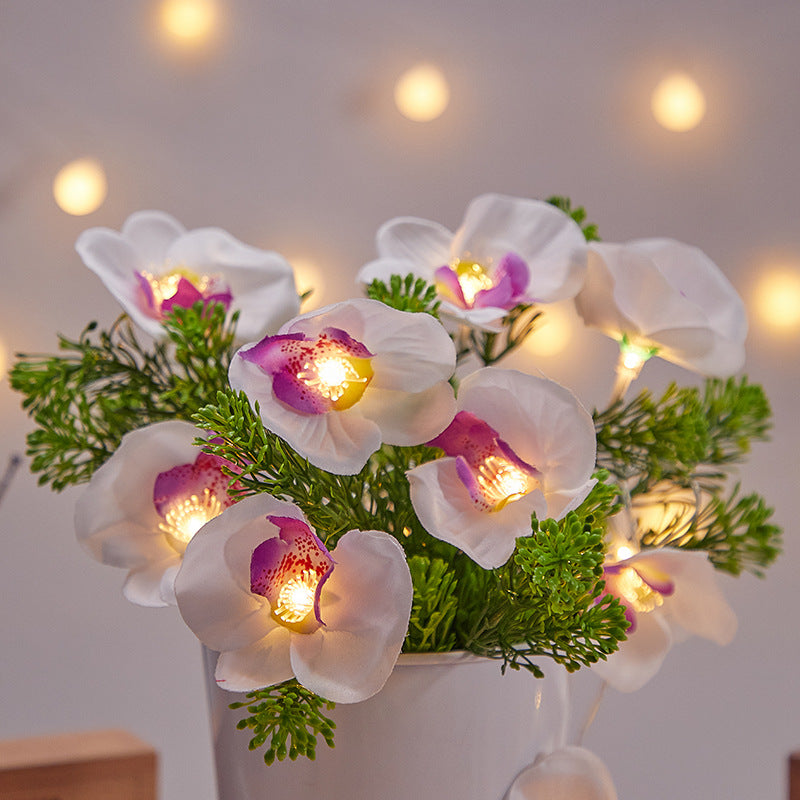 Outdoor Decoration LED Simulation Butterfly Orchid Light String - My Store