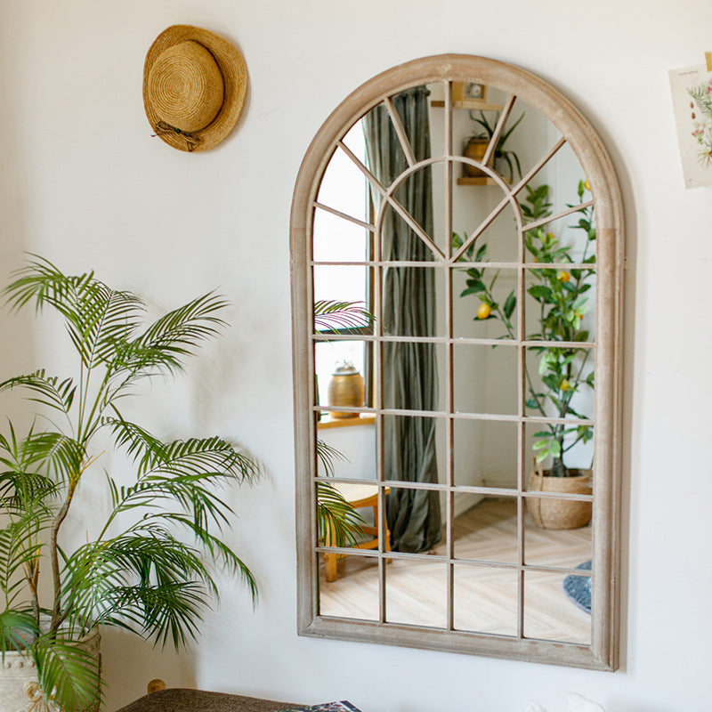 Retro False Window Decoration French Wall Mirror Landing - My Store