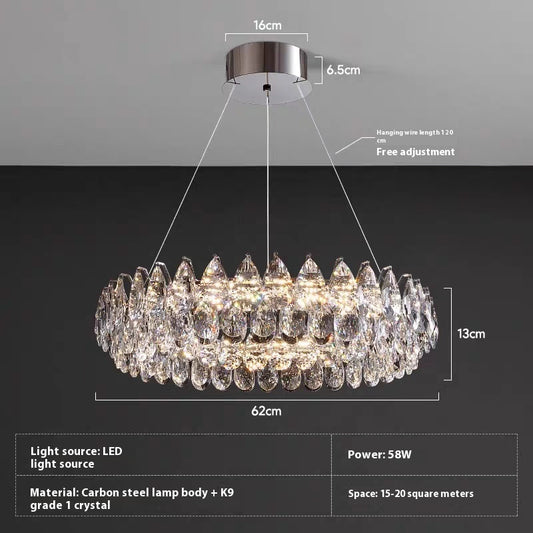 Crystal Modern Room French Villa Restaurant Lamps - My Store