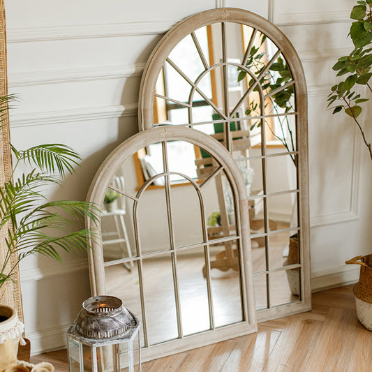 Retro False Window Decoration French Wall Mirror Landing - My Store