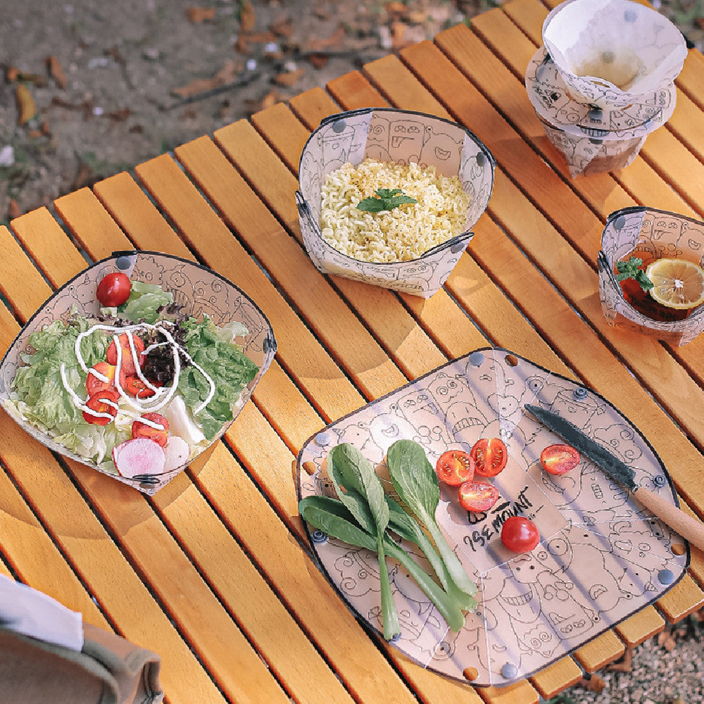 Outdoor Folding Bowls, Tableware, Portable Travel Plates - My Store