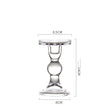 Glass Candle Holder Transparent Glass Set Candle Holder High Foot Crafts Wax Holder - My Store