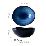 Western dishes household ceramic irregular flat plates - My Store