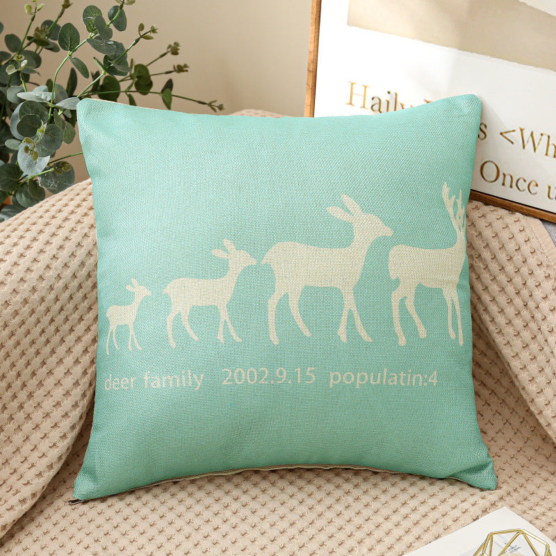 Fabric Decoration Supplies Car Gift Linen Printed Pillows Bedside Cushion Couch Pillow - My Store