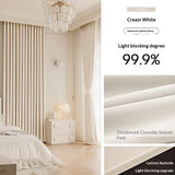 Master Blinds Curtains Chenille French-Style Luxe-Looking Home Decor Light Luxury Modern Authentic Extra-Thick - My Store