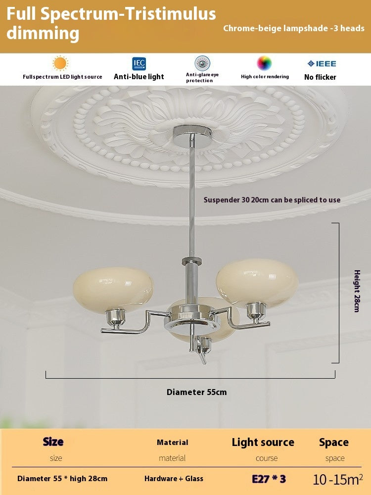 Living Room Chandelier Retro Cream Bedroom Dining Room Lamps - My Store