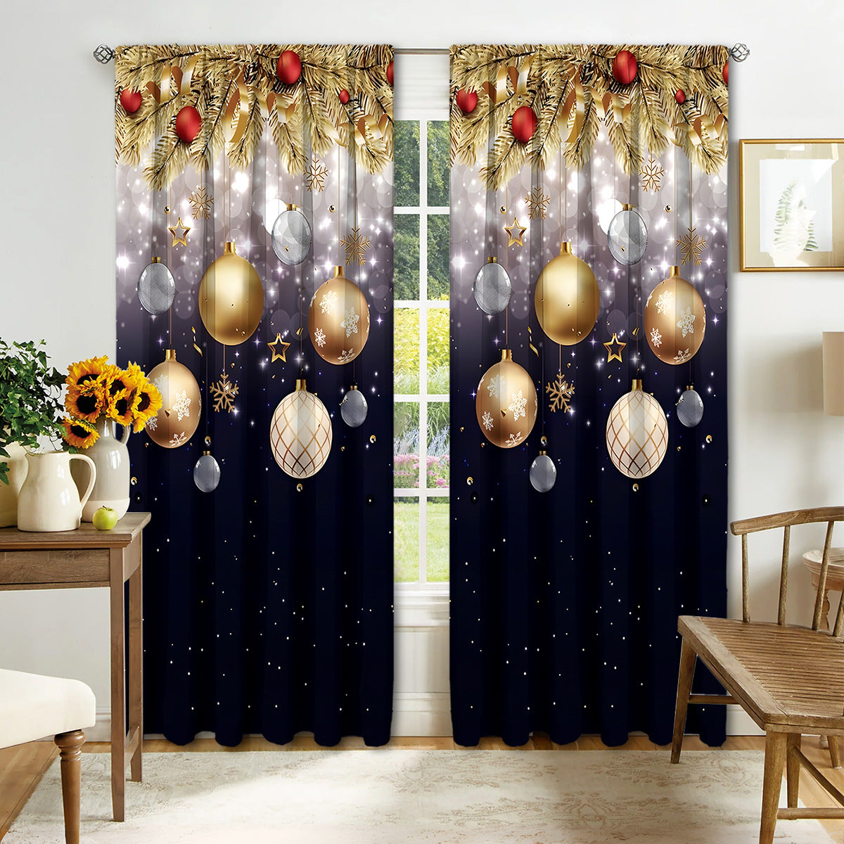 Digital Printed Christmas Curtains - My Store