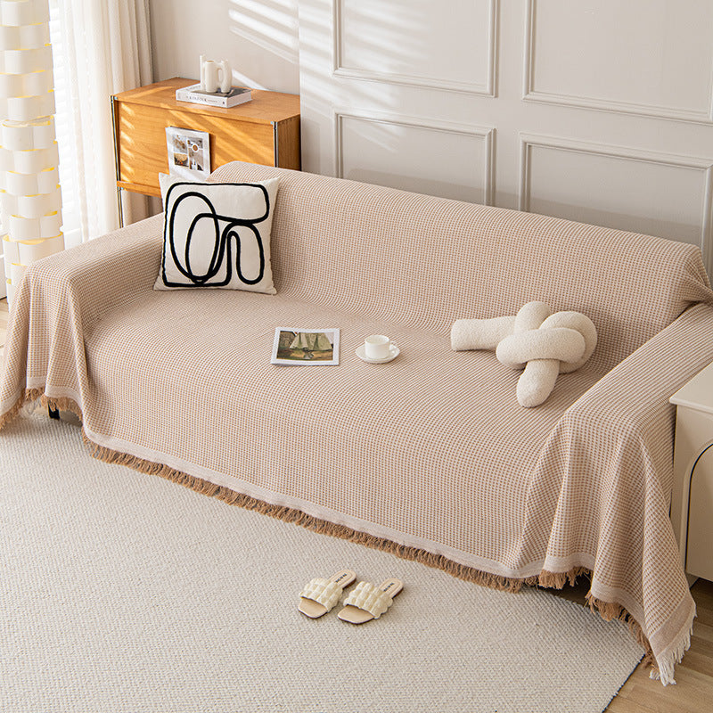 Sofa Towel Full Cover Cloth Ins Cream Style Cotton Yarn Camping Rugs Sofa Cushion Cover Towel - My Store