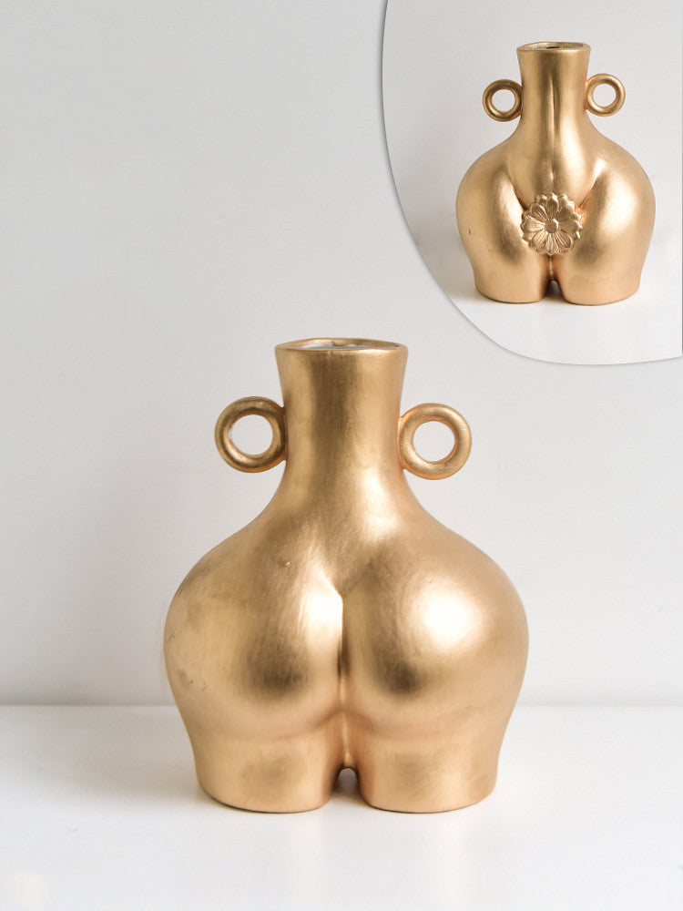 Nordic Human Body Ceramics Vases Home Decoration Accessories Office Dining Table Flower Arrangement Container Dried Flower Vases - My Store