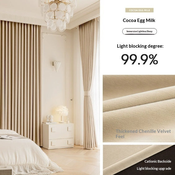 Master Blinds Curtains Chenille French-Style Luxe-Looking Home Decor Light Luxury Modern Authentic Extra-Thick - My Store