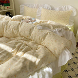 Four-piece Bed Set Washed Cotton Duvet Cover Sheets - My Store