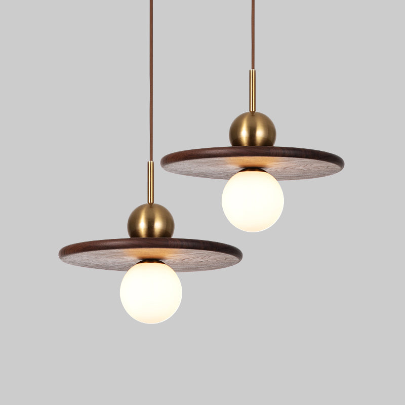 Walnut Dining Room Chandelier Creative Personality Retro Lamps - My Store