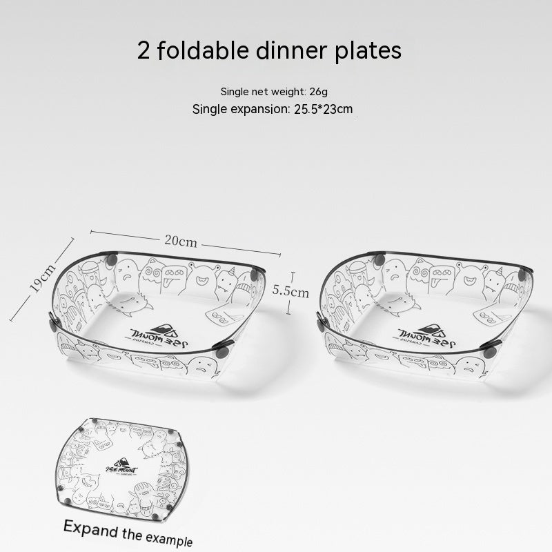 Outdoor Folding Bowls, Tableware, Portable Travel Plates - My Store