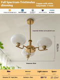 Living Room Chandelier Retro Cream Bedroom Dining Room Lamps - My Store