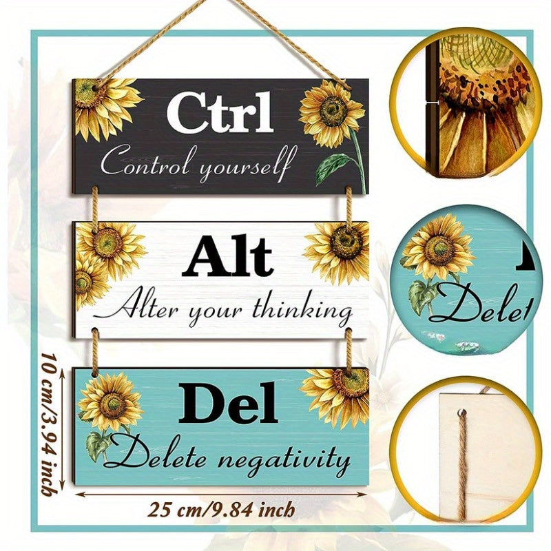 Office Inspirational Wooden Hanging Wall Decoration Frame Pendant Hanging Wall Hanging - My Store
