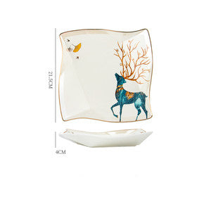 Dinner Plates Ceramic Steak Plate Web Porcelain - My Store