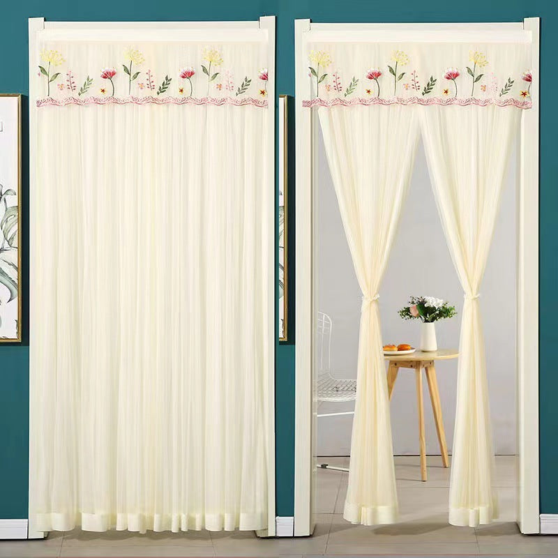 Punch-free Mosquito-proof Curtain Fabric Mesh Curtains Bedroom Lace Partition Four Seasons Household - My Store