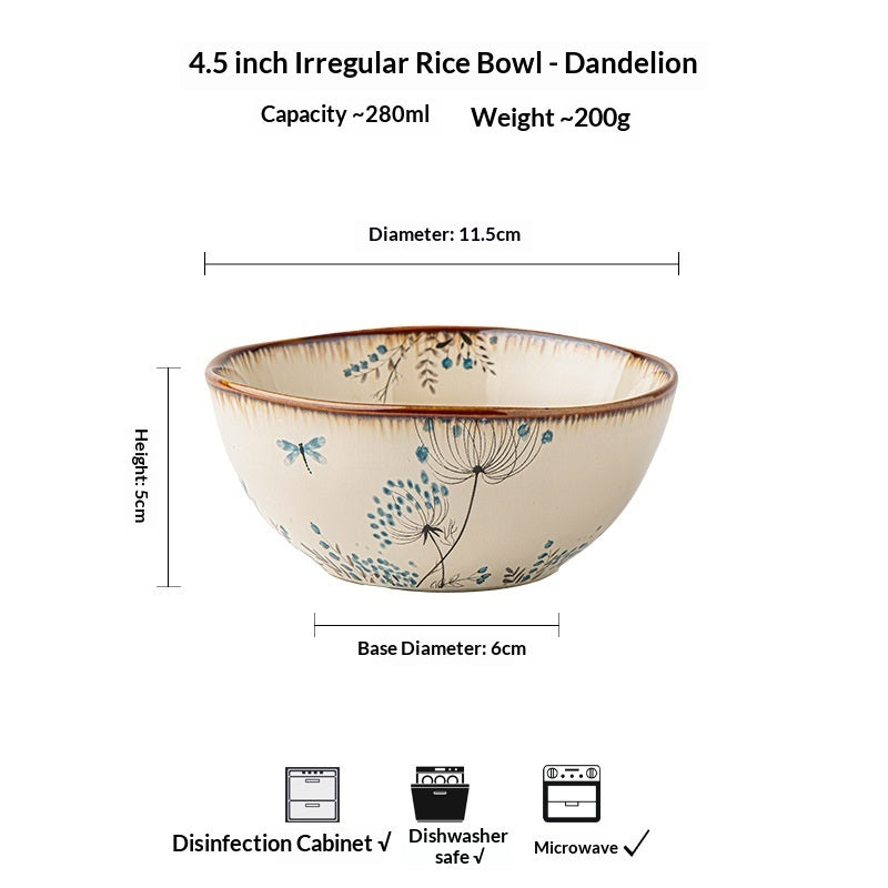 Household Tableware Ceramic Bowls And Plates - My Store