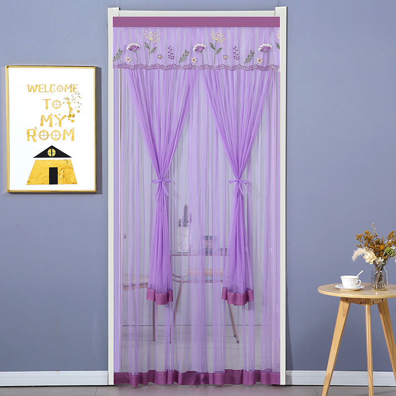 Punch-free Mosquito-proof Curtain Fabric Mesh Curtains Bedroom Lace Partition Four Seasons Household - My Store