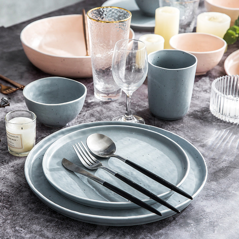 Plates Household Matte Tableware Eating Bowls - My Store