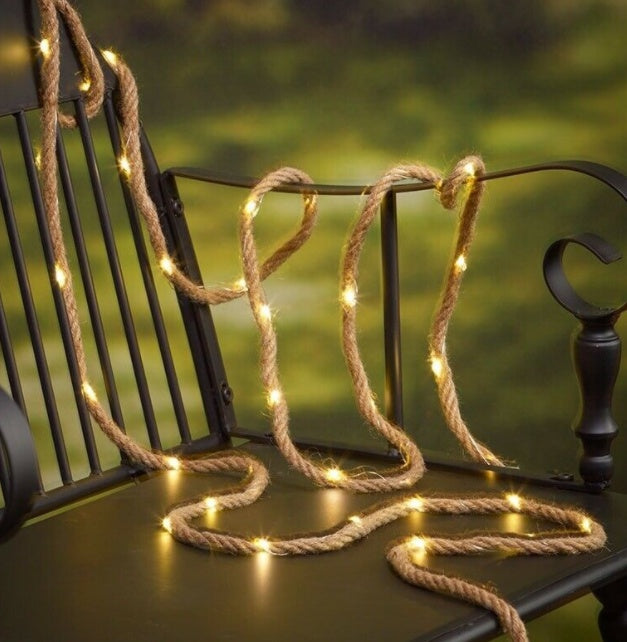 Solar Hemp Rope String Copper Wire LED Light - My Store