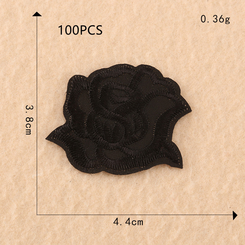 Computer Embroidery Black And White Roses Hotel Bed Sheets - My Store