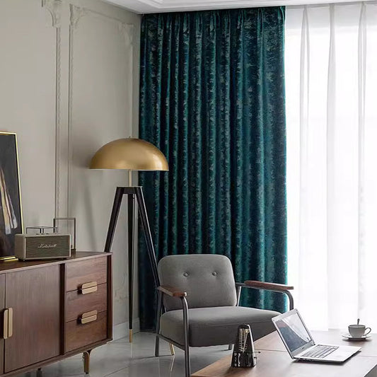 High-end Living Room Curtains In A European-style Minimalist And Modern Design Made From Thick Velvet Fabric - My Store