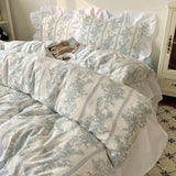 Four-piece Bed Set Washed Cotton Duvet Cover Sheets - My Store