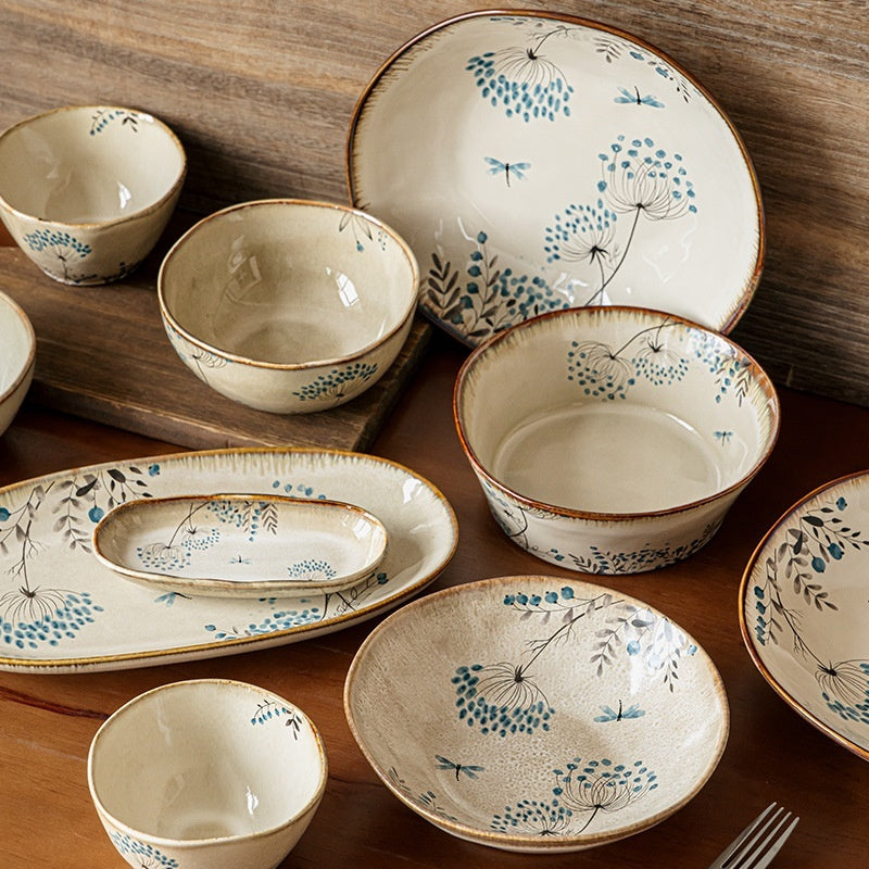 Household Tableware Ceramic Bowls And Plates - My Store