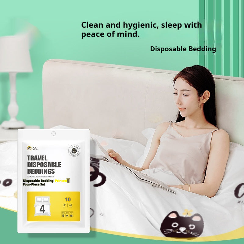 Travel Set Disposable Bed Sheets Duvet Cover And Pillowcases - My Store