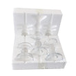 Glass Candle Holder Transparent Glass Set Candle Holder High Foot Crafts Wax Holder - My Store