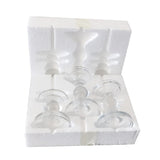 Glass Candle Holder Transparent Glass Set Candle Holder High Foot Crafts Wax Holder - My Store