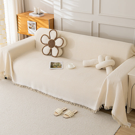 Sofa Towel Full Cover Cloth Ins Cream Style Cotton Yarn Camping Rugs Sofa Cushion Cover Towel - My Store