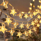 Led Elk Christmas Tree Snowflake Star Light String - My Store