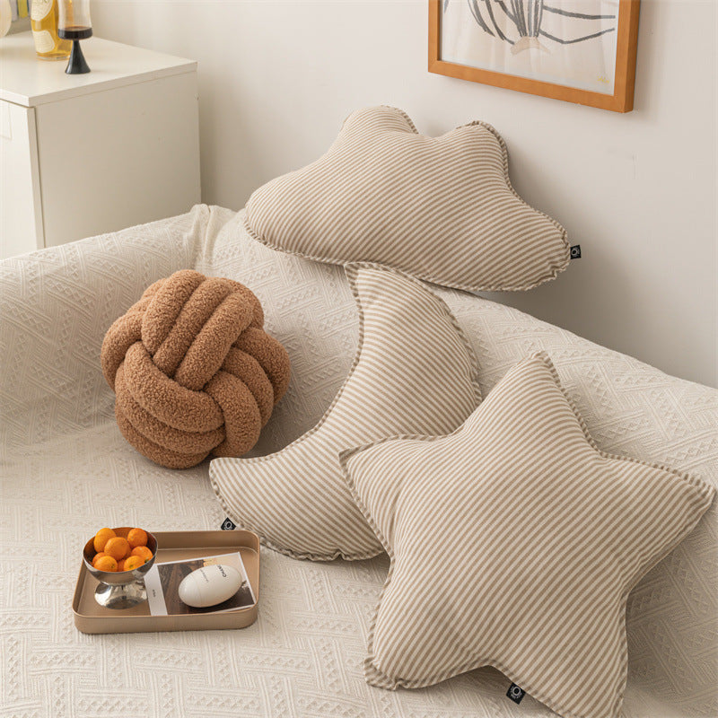 Cotton And Linen Striped Cushion Seriescoordinating Throw Pillows For Your Home Sofa - My Store