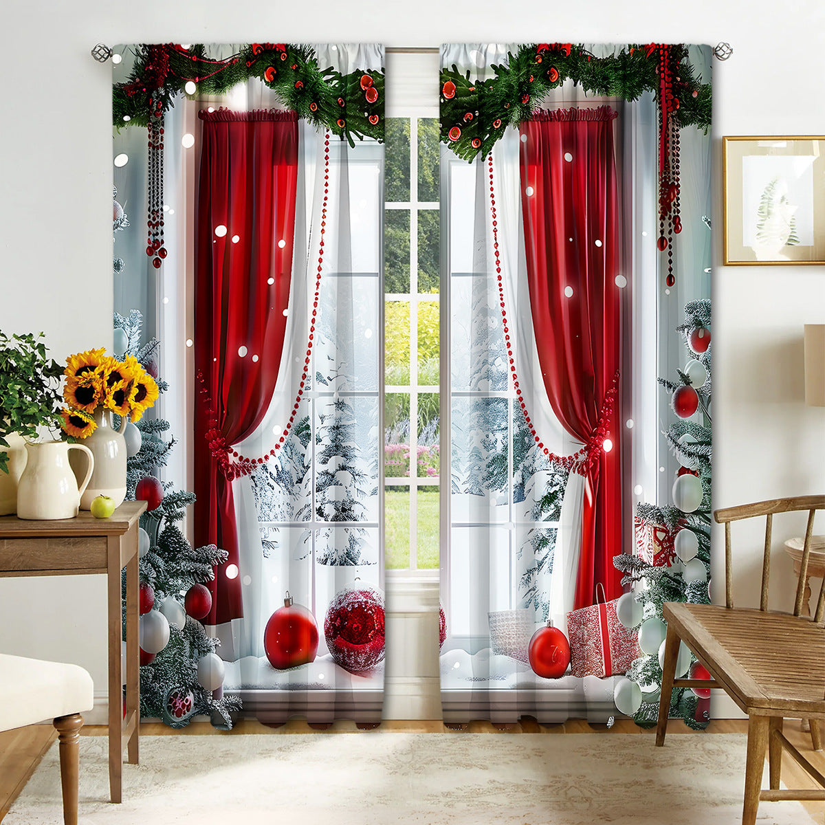 Digital Printed Christmas Curtains - My Store