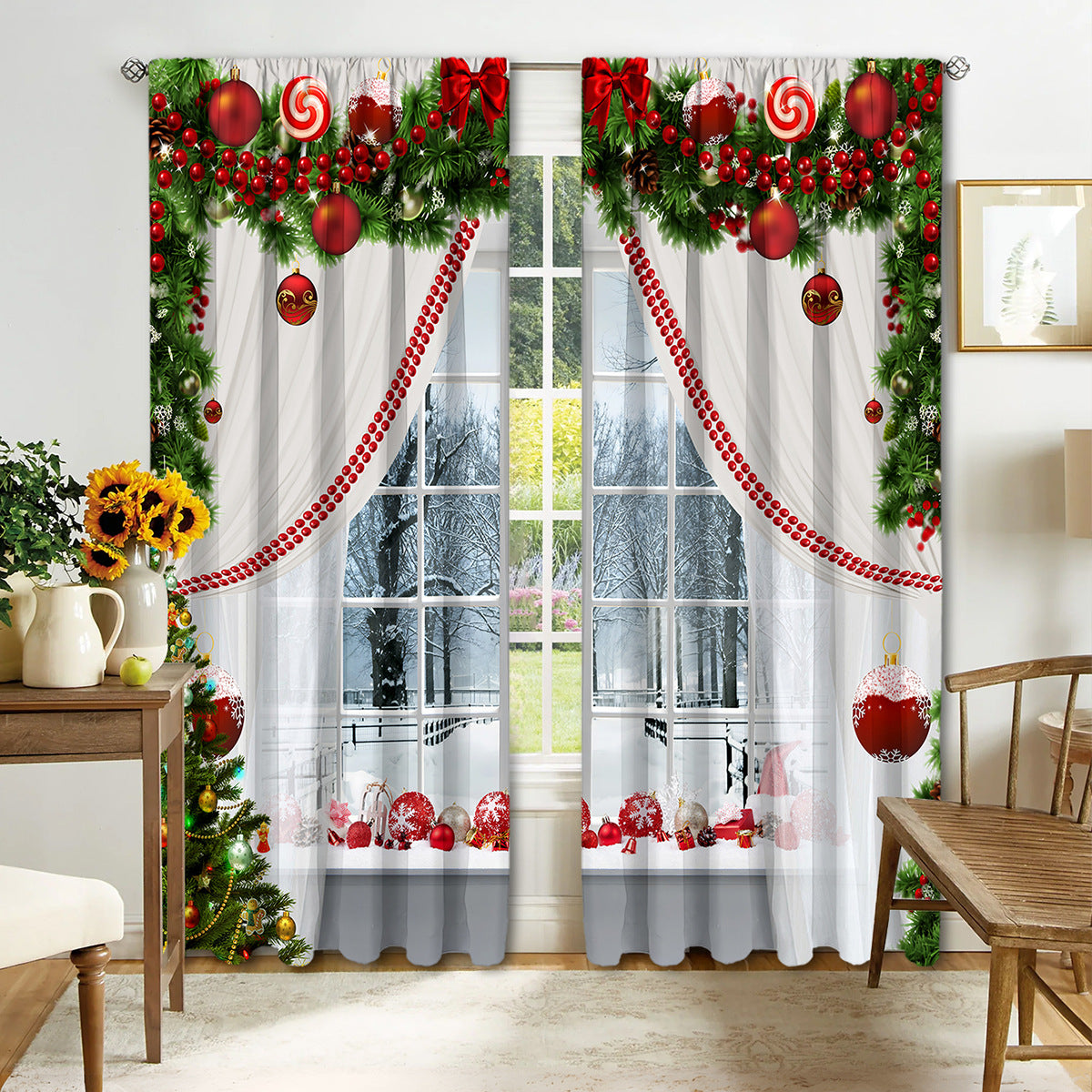 Digital Printed Christmas Curtains - My Store